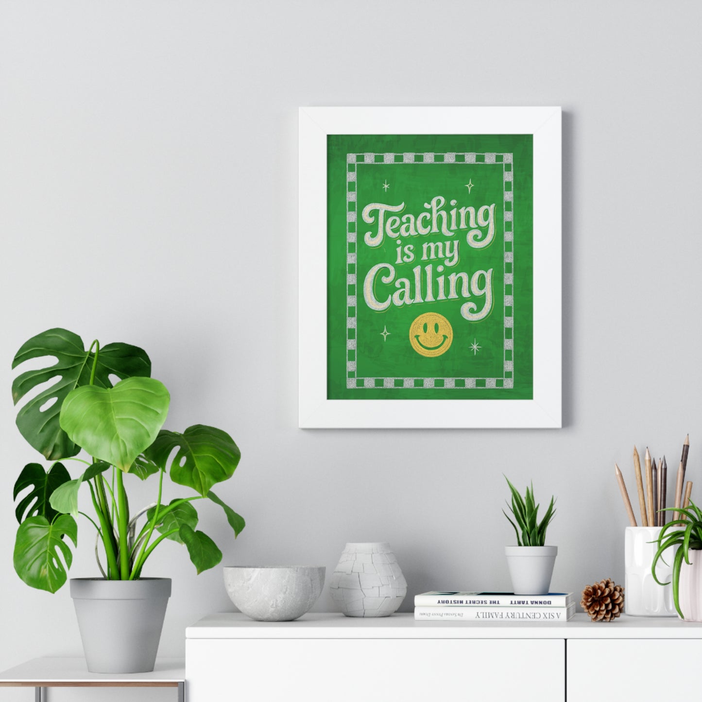 Teaching is my Calling Green Chalkboard
