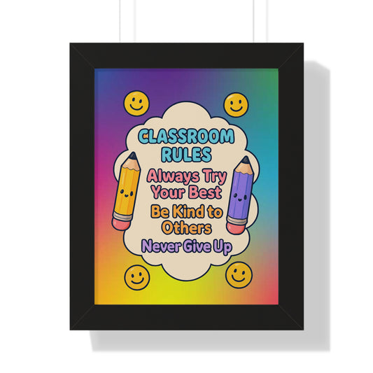Classroom Rules Purple Pencil