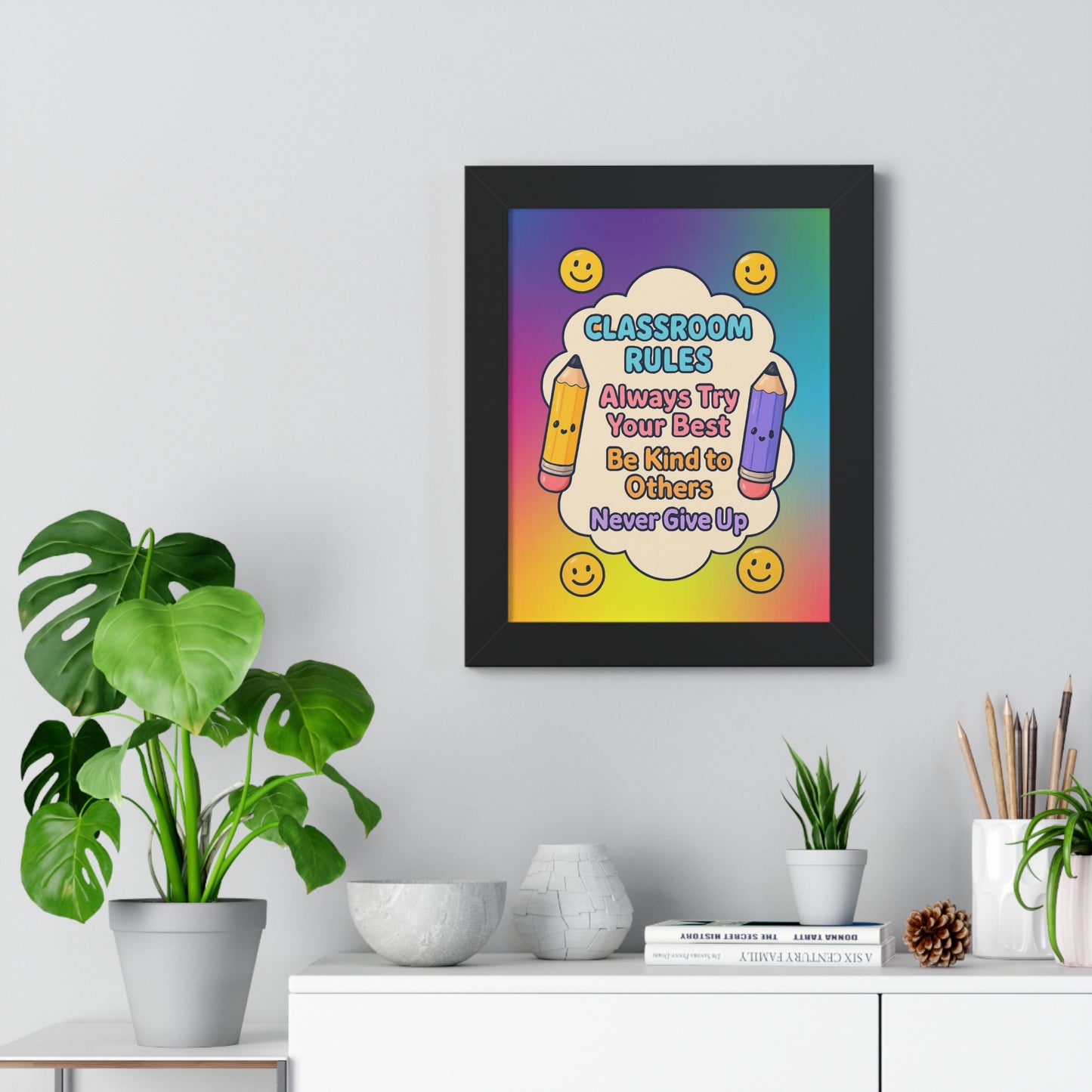 Classroom Rules Purple Pencil