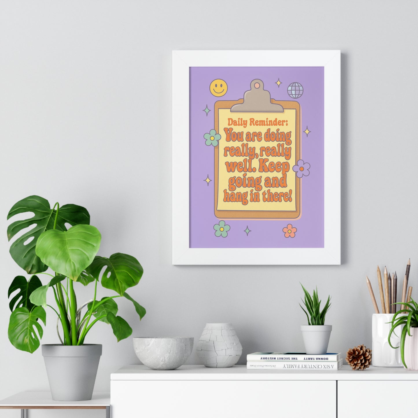 Daily Reminder: You are Doing Really Really Well, Keep Going purple