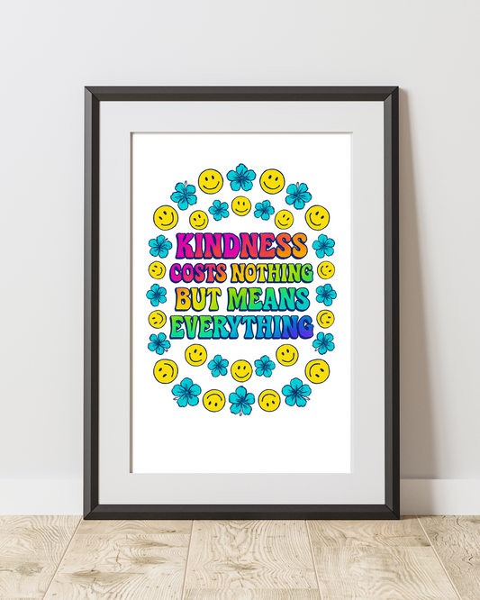 Kindness Costs Nothing Rainbow