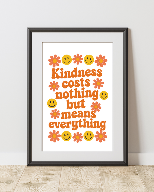 Kindness Costs Nothing Orange