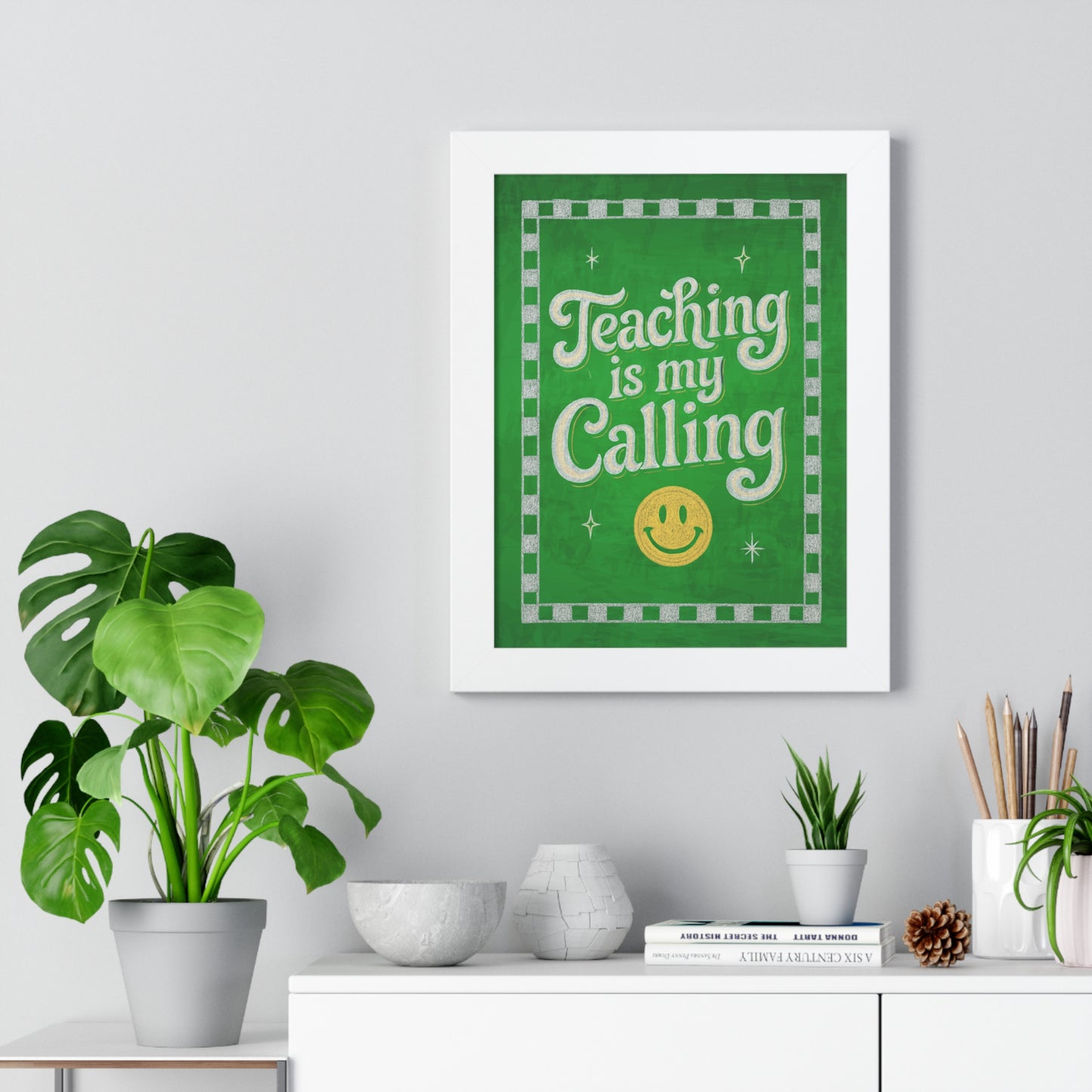 Teaching is my Calling Green Chalkboard