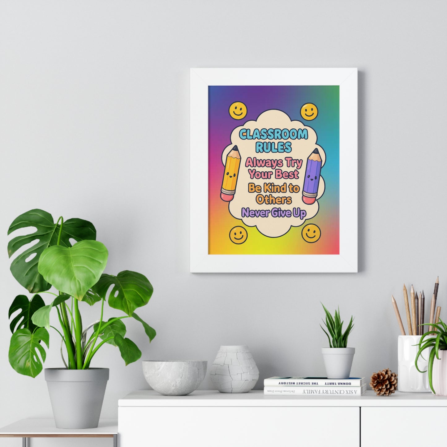 Classroom Rules Purple Pencil