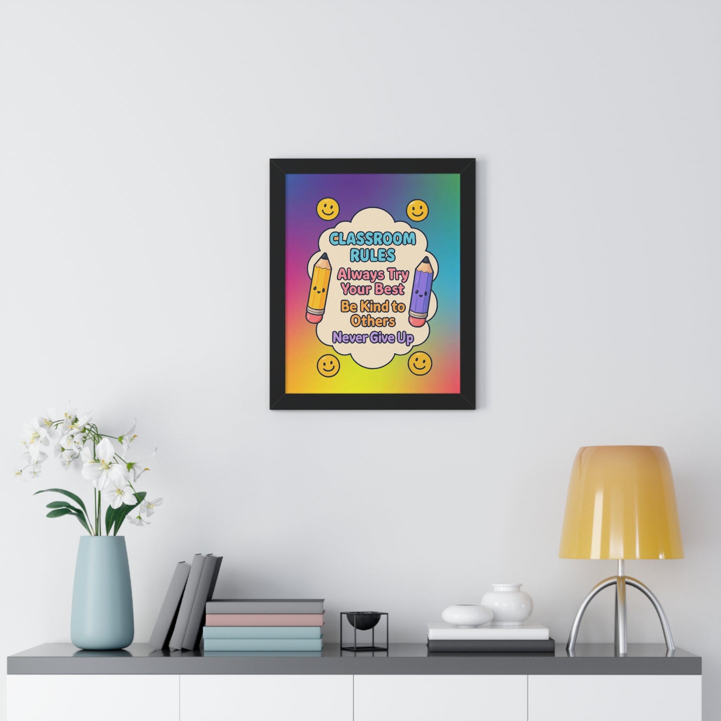 Classroom Rules Purple Pencil