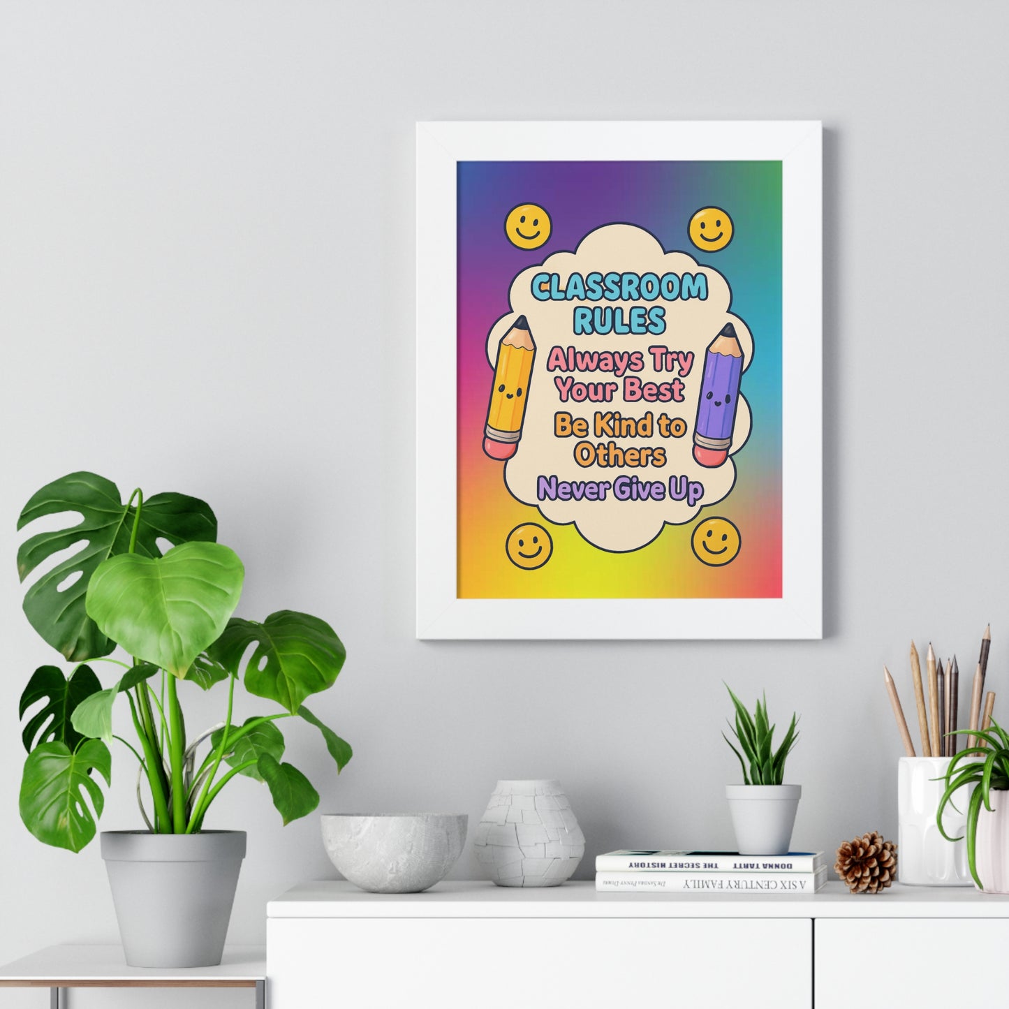 Classroom Rules Purple Pencil