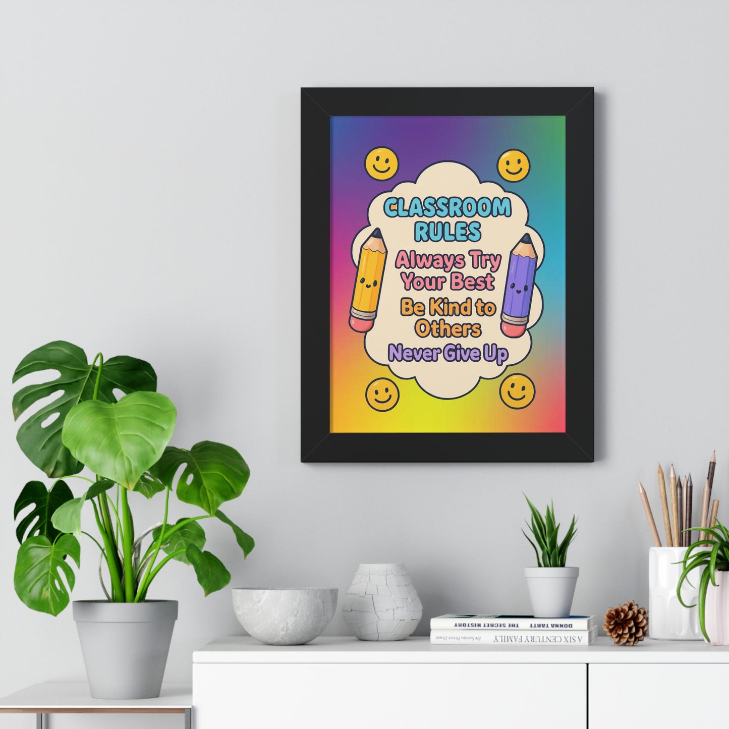 Classroom Rules Purple Pencil
