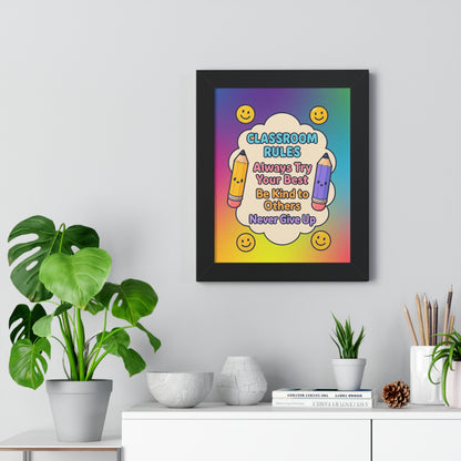 Classroom Rules Purple Pencil