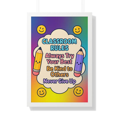 Classroom Rules Purple Pencil