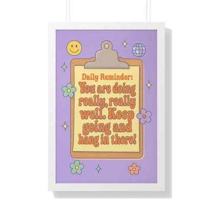 Daily Reminder: You are Doing Really Really Well, Keep Going purple